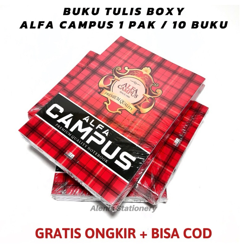 

Buku Tulis Campus ALFA 1 Pak 10 buku 36 lembar 100% Original