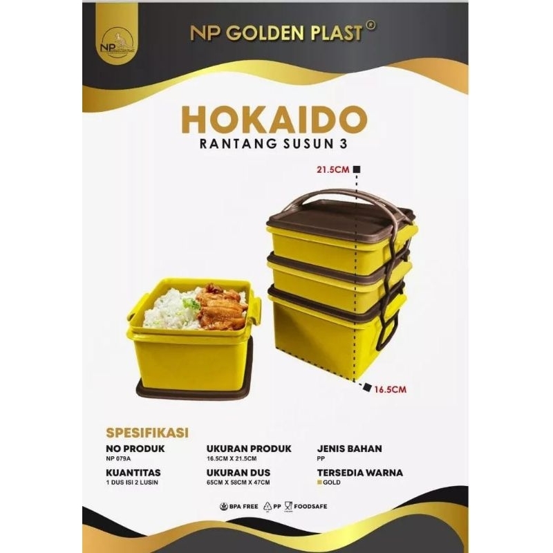 Rantang hokaido susun 3