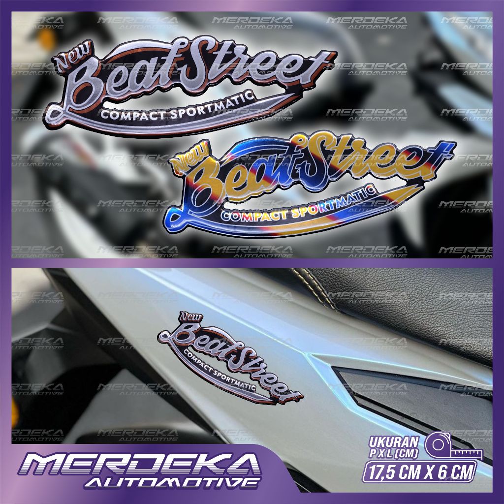 emblem timbul honda beat street | emblem timbul titanium honda beat street