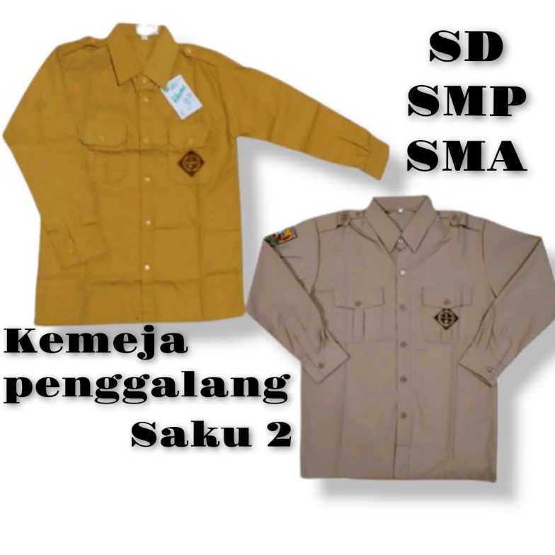 KODE V92L BAJU SERAGAM PRAMUKA PENGGALANG LENGAN PANJANG SD SMP  SMA