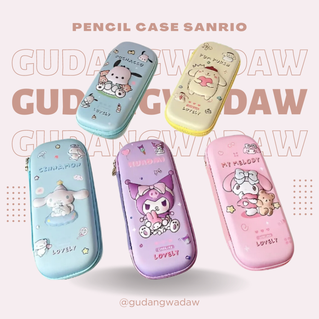 

WADAW Pencil Case Sanrio Kotak Pensil Sanrio Tempat Pensil Sanrio Squishy