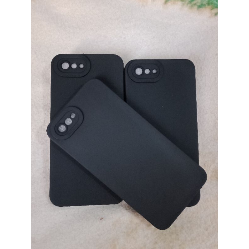 SOFTCASE CASING HP OPPO A1K/OPPO A3S SLIKON CASE PRO CAMERA MATTE FULL BLACK FULL HITAM