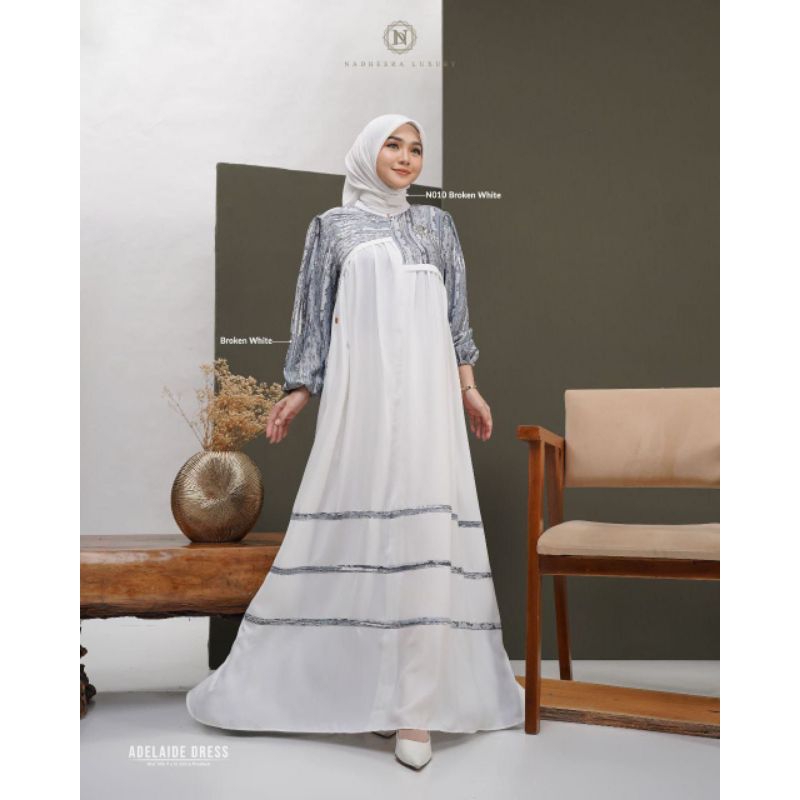 ADELAIDE DRESS ADEM DAN SANGAT NYAMAN DIPAKAI BY NADHEERA LUXURY