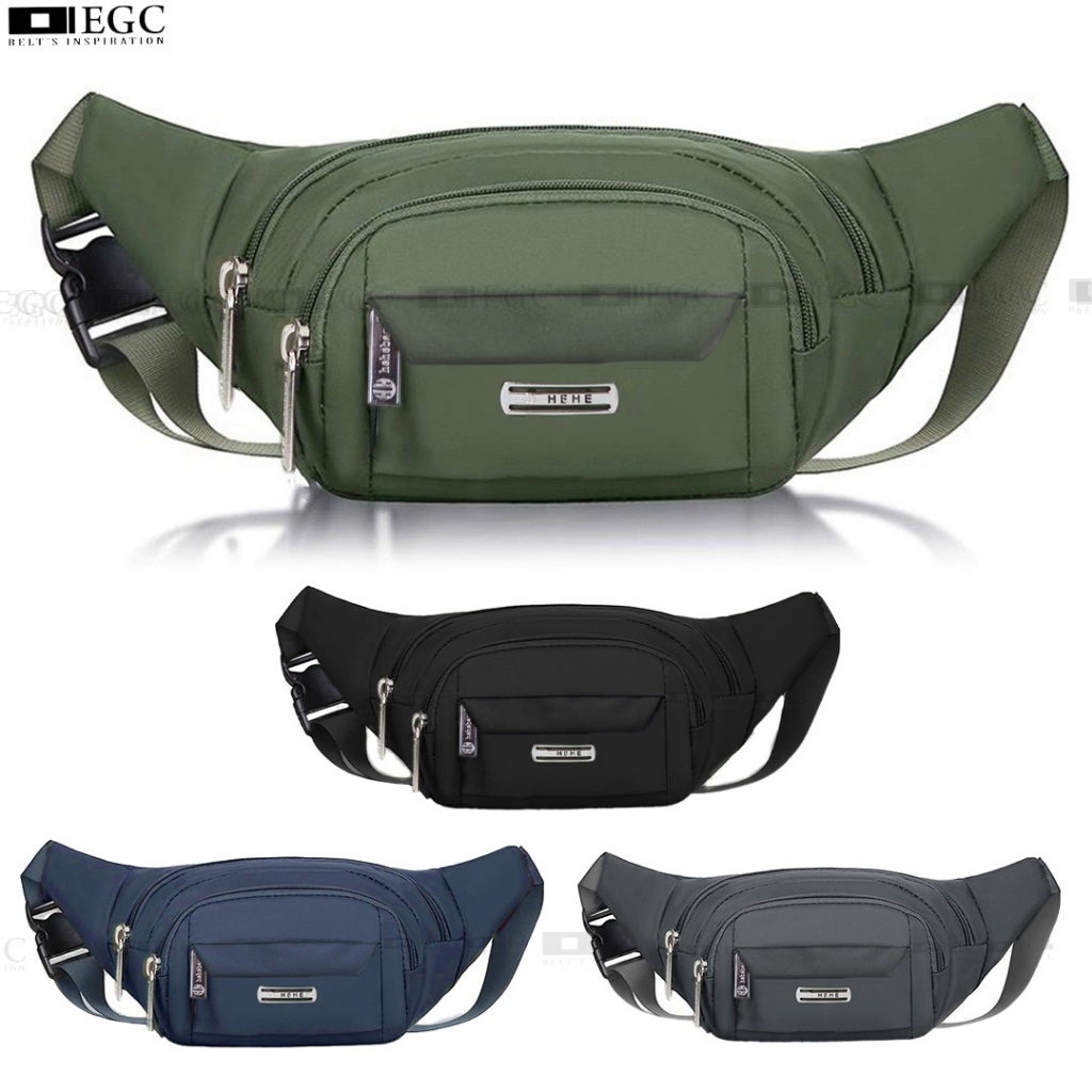 TAS PINGGANG PRIA HEHEBAG/ SLING BAG PRIA NYLON/ TAS SLEMPANG SAM-81123/91123
