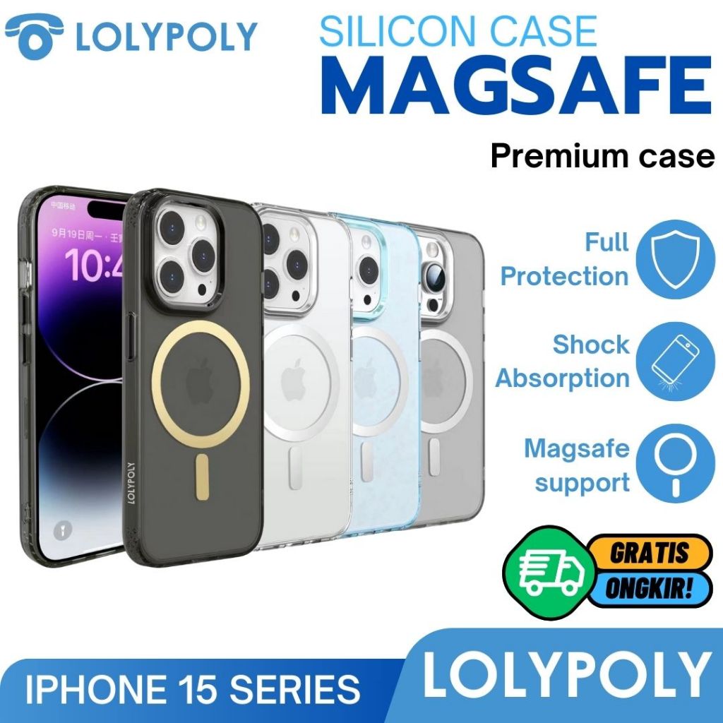 Lolypoly Soft Case Magsafe Transparant For iP 15 Pro Max Plus