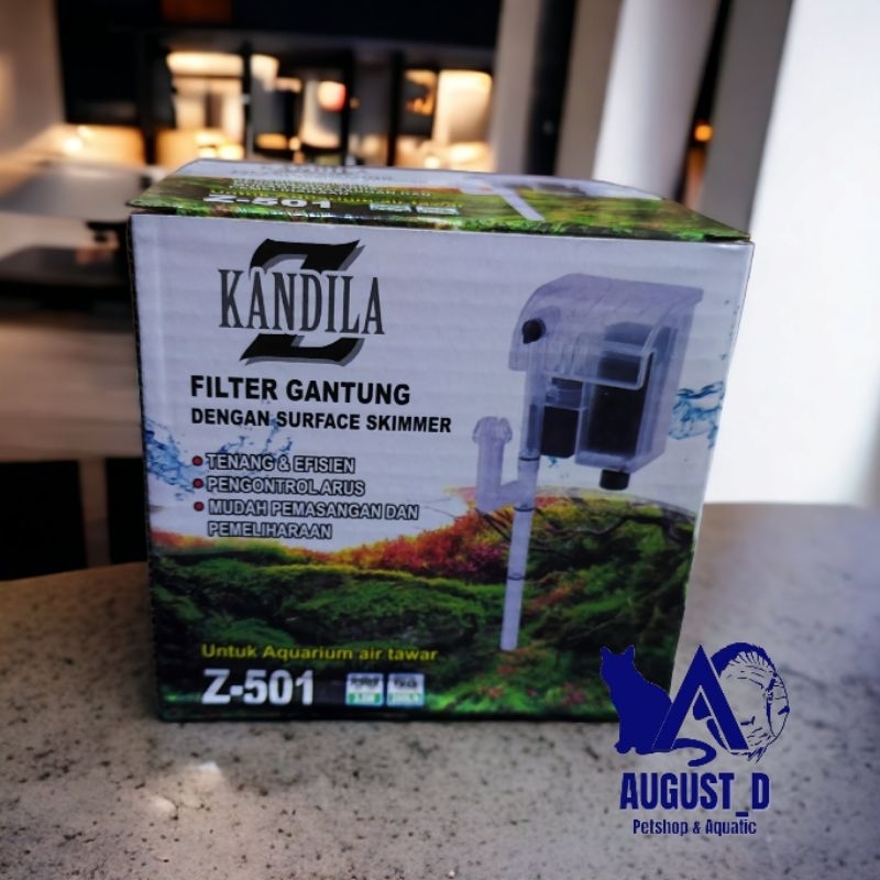 Kandila Z-501 Filter Gantung Aquarium + Surface Skimmer Kandila Z501
