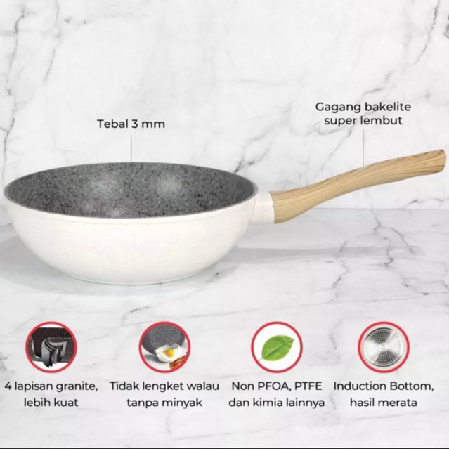 Fry Wok White Granite Cypruz