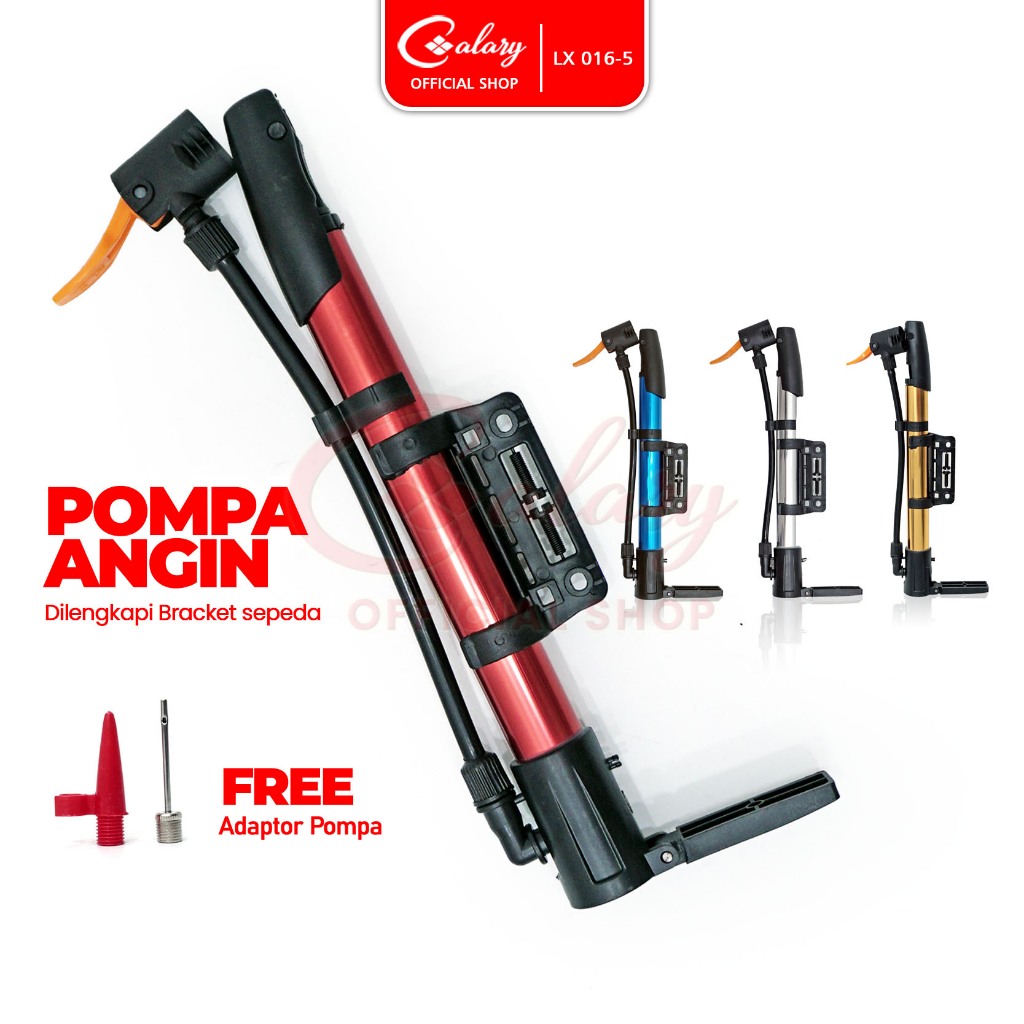 CALARY Pompa Angin Mini Tangan Manual Portable Ban Sepeda Bola 016-5