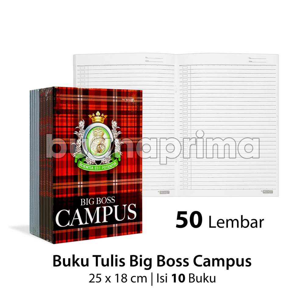 

Buku Tulis Panjang Boxy Campus BIG BOSS 50 isi 10 Buku Sekolah Campus 25x18 cm BIGBOSS