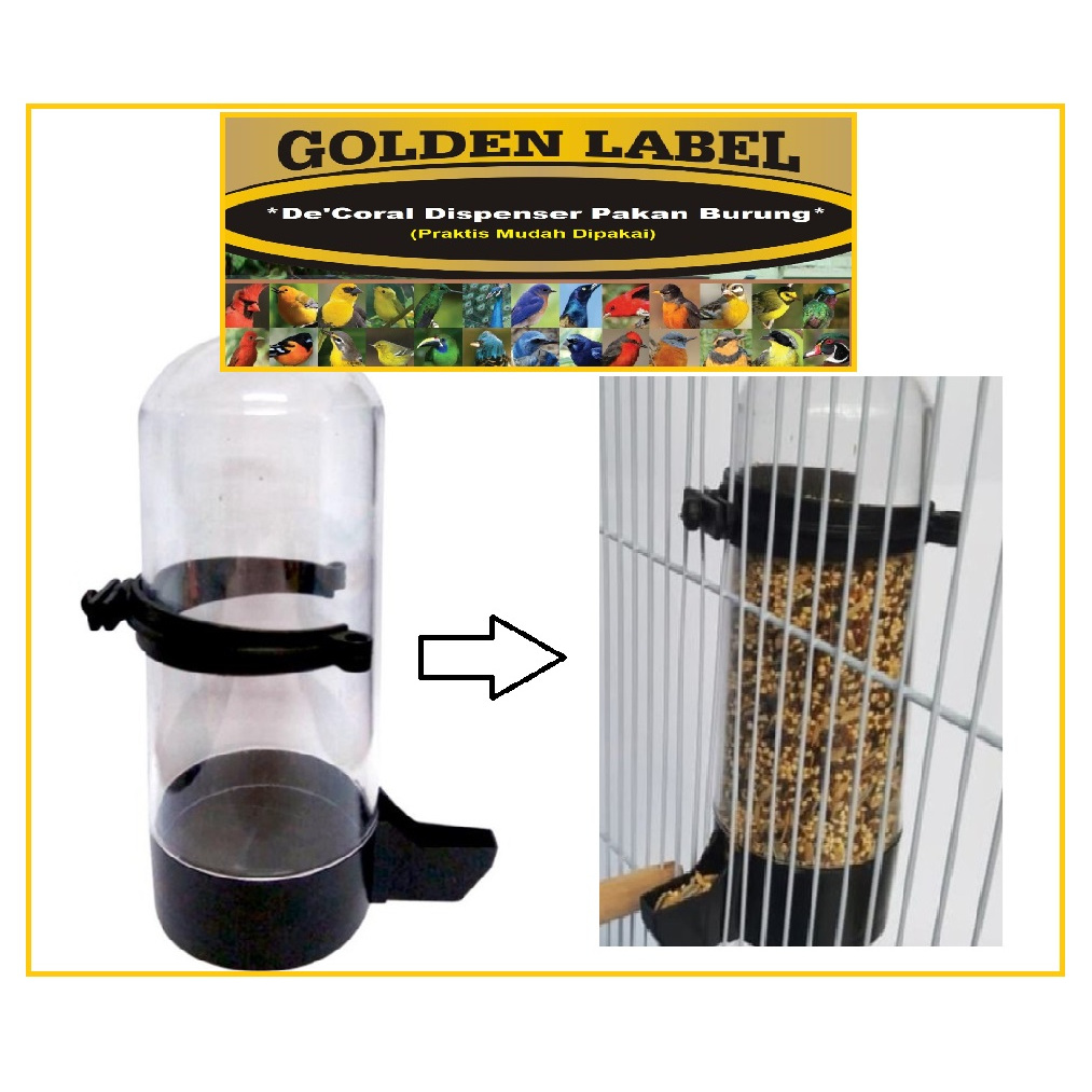 Dispenser Pakan Burung | Tempat makanan Burung | Pakan Hewan