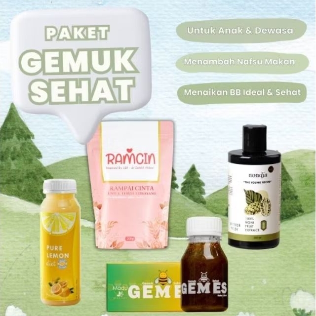 

PAKET DBH GEMUK | PAKET NAIKIN BERAT BADAN MADU GEMES, PURE LEMON, NONDJA, RAMCIN