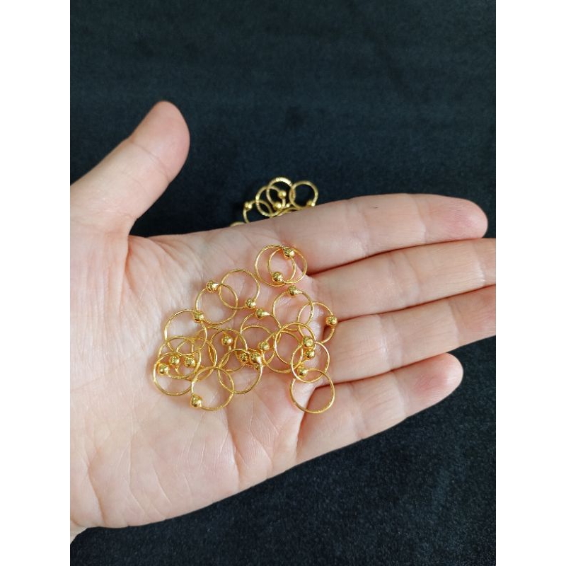 Anting Emas Bulat Anak Bayi Kadar 700 Berat 0.5gr
