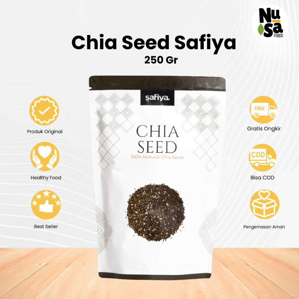 

Chia Seed 250 gr Organic Mexico Black Biji Chiaseed Original Premium