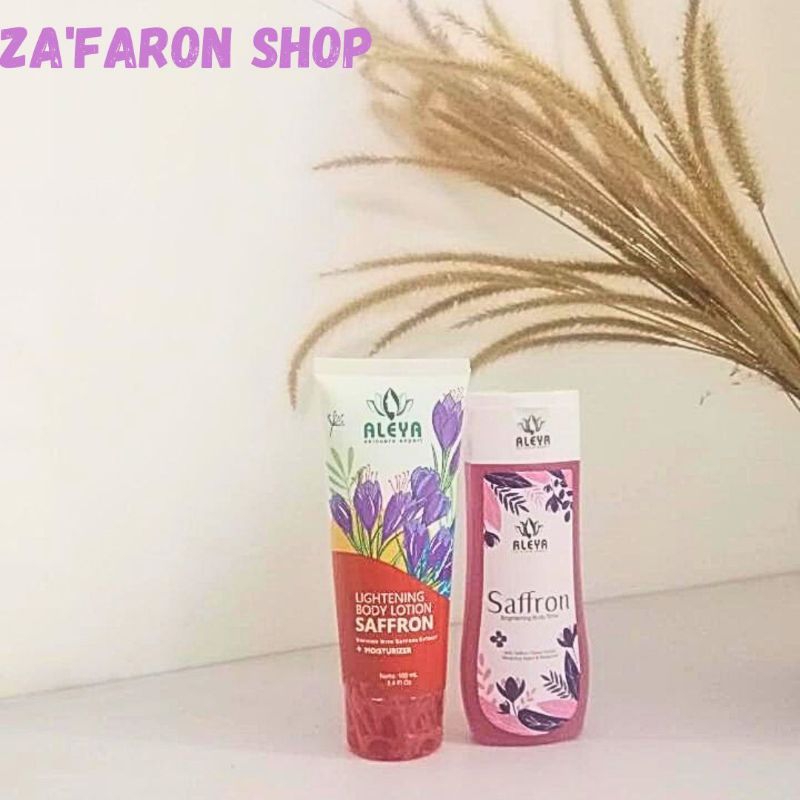 ❀ZF❀ Paket Skincare By Aleya, Body Toner Saffron and Lightening Body lotion Saffron