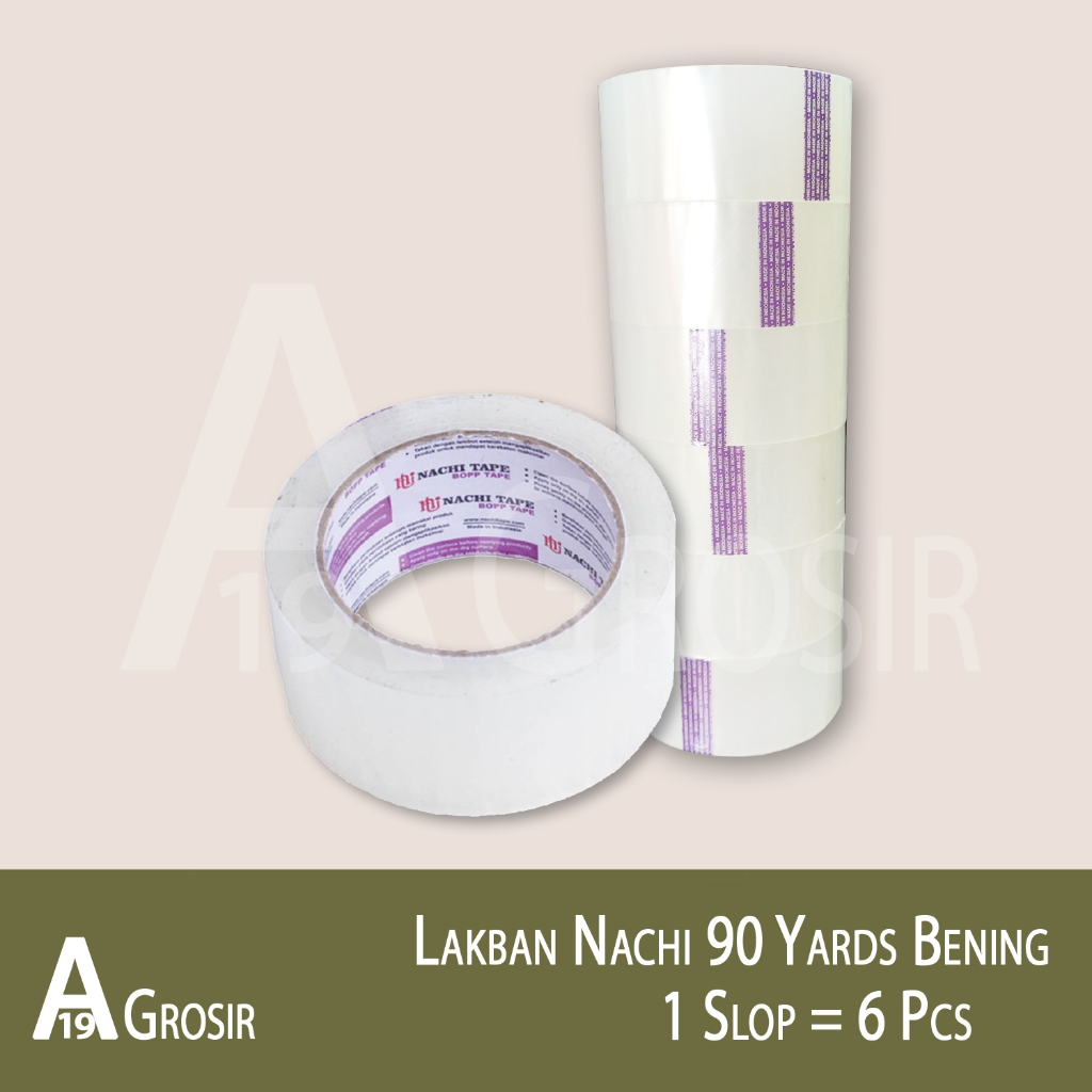 

(1SLOP=6PCS) Lakban Nachi 48mm 90 Yards Bening Coklat
