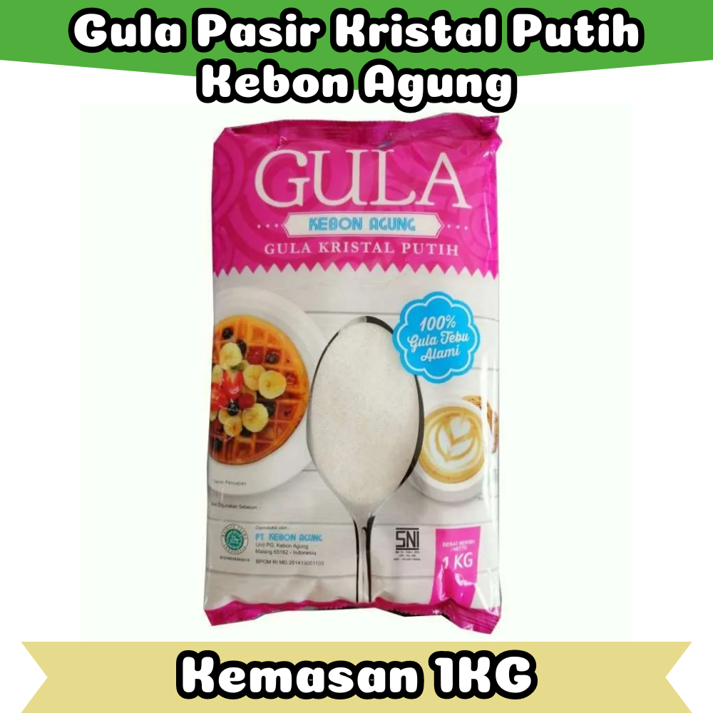 

Jual Gula Pasir Kristal Putih Kebon Agung Kemasan 1KG | CAHAYAFATIHSTORE