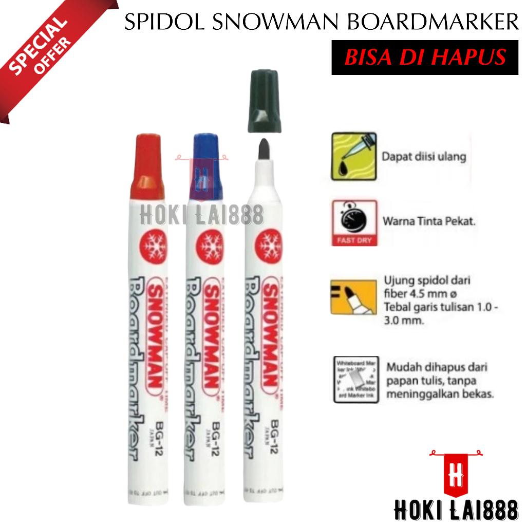 

[HKL] ATK003 SPIDOL WHITEBOARD SNOWMAN BG-12 / SPIDOL PAPAN TULIS BISA DI HAPUS / SPIDOL WHITEBOARD PAPAN TULIS SNOWMAN / SPIDOL WHITE BOARD