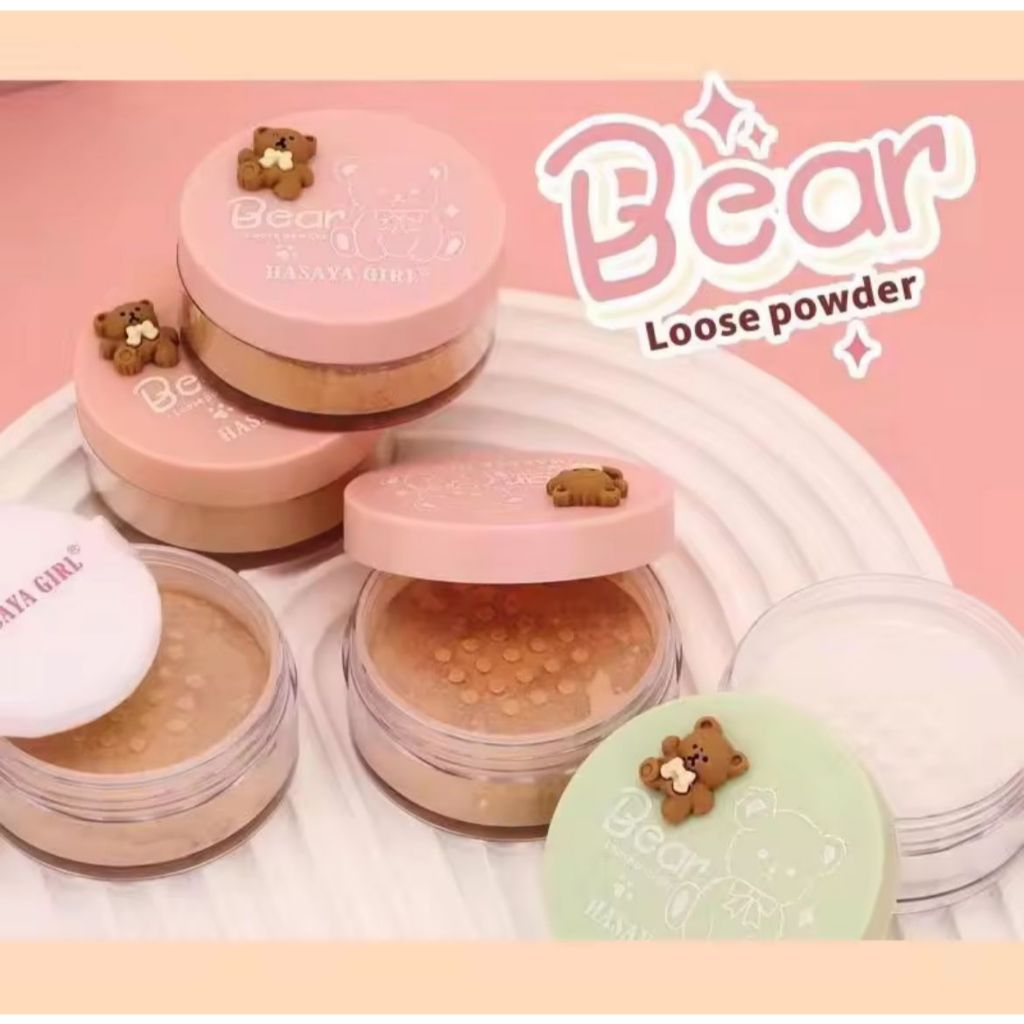 Bedak Tabur Hasaya Girl Bear Loose Powder / Bedak Murah