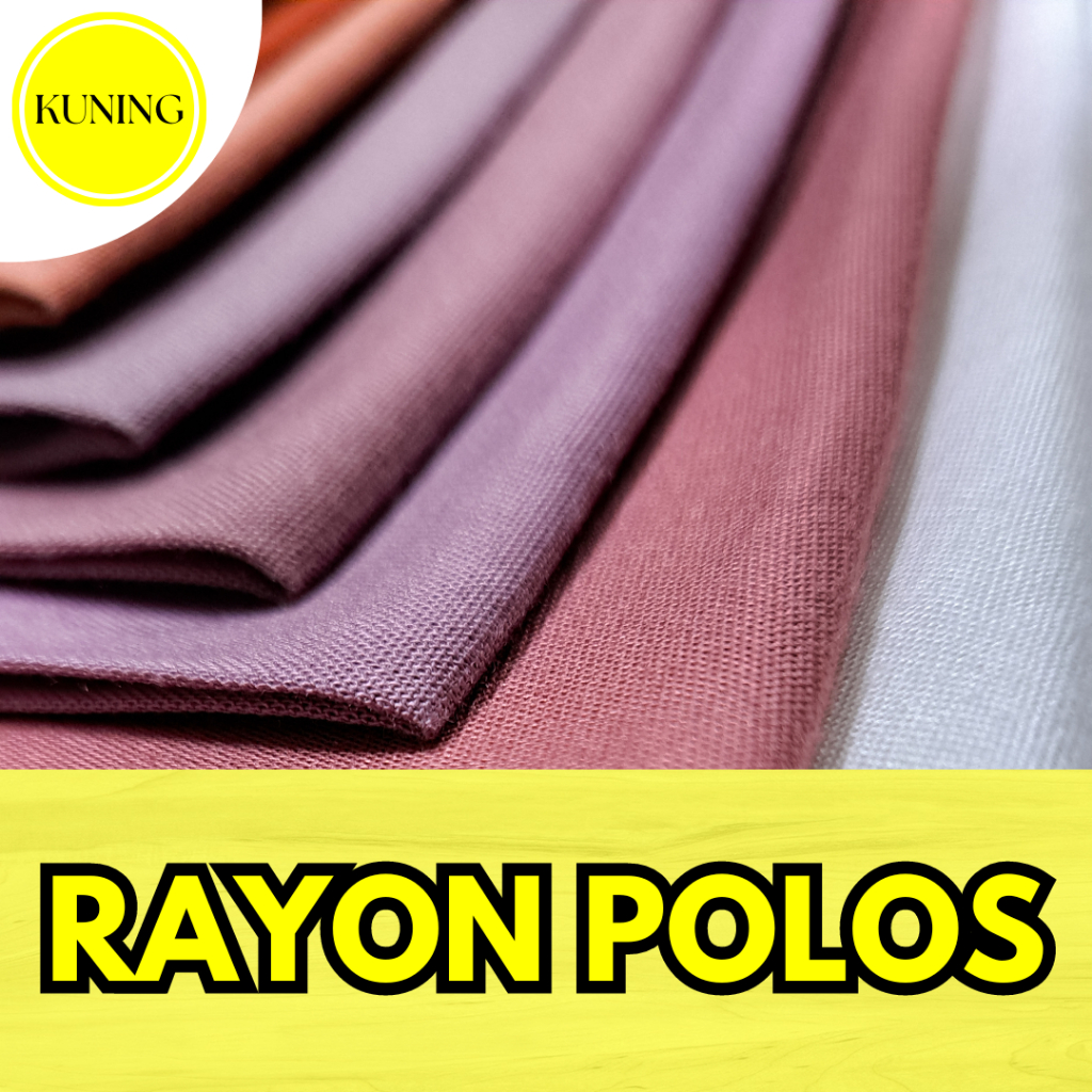 Kain Rayon Polos GRADE A - KUNING