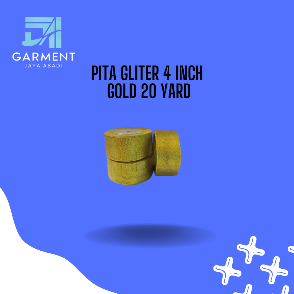 

Pita Glitter Emas 1,5 Inch/4 Cm 20 Yard Premium Product (Per 1 Rol)