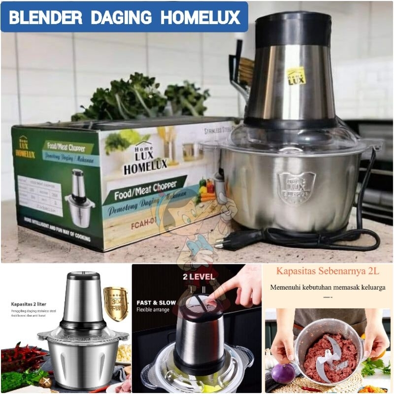 BLENDER DAGING STAINLESS HOMELUX TAJAM KUAT BAGUS BLENDER SERBAGUNA