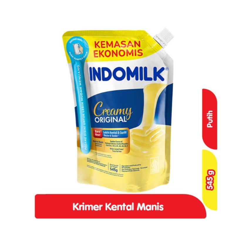 

Indomilk Krimer Kental Manis Putih / Cokelat Pouch 545g