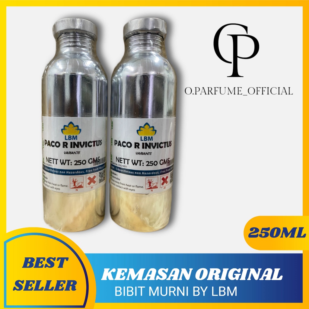 Bibit/Biang Parfume Refil PACO RABANNE INVICTUS Kemasan 250 ML SEGEL LBM Fragrance - PERFUME Tahan L