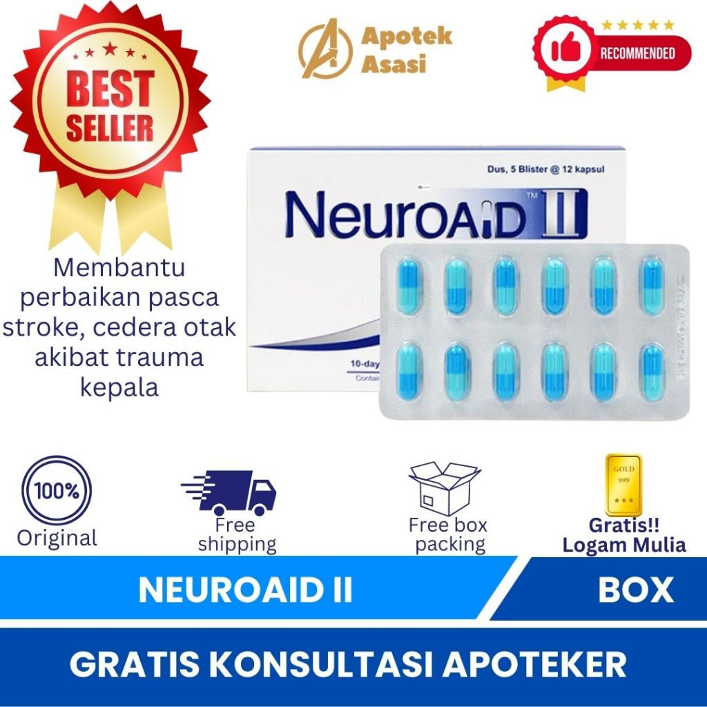 Neuroaid II MLC901 Per Box Isi 60 Kapsul / Neuroaid box / Neuroaid Moleac / neuroaid original