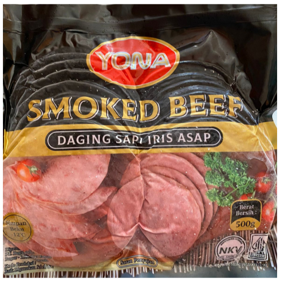 

Yona Smoke Beef 500 gram Daging Sapi Asap Halal Smoke Beef Murah Frozen Food Cikarang