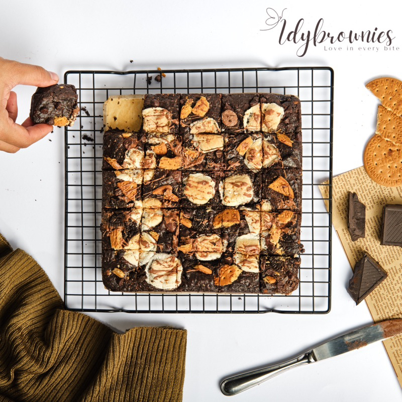 

S’mores fudgy brownies