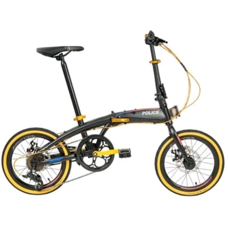Sepeda lipat police element uk 16, remaja/dewasa