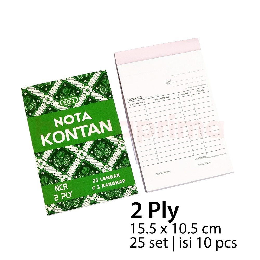 

Nota Kontan Merek KIKY 2 PLY // Nota KIKY 2 PLY // Harga Untuk 1 PCS