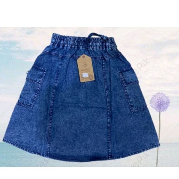 Rok Mini Jeans Kargo Anak Perempuan Tanggung Remaja Rok Pendek Jins Mini Skirt Denim