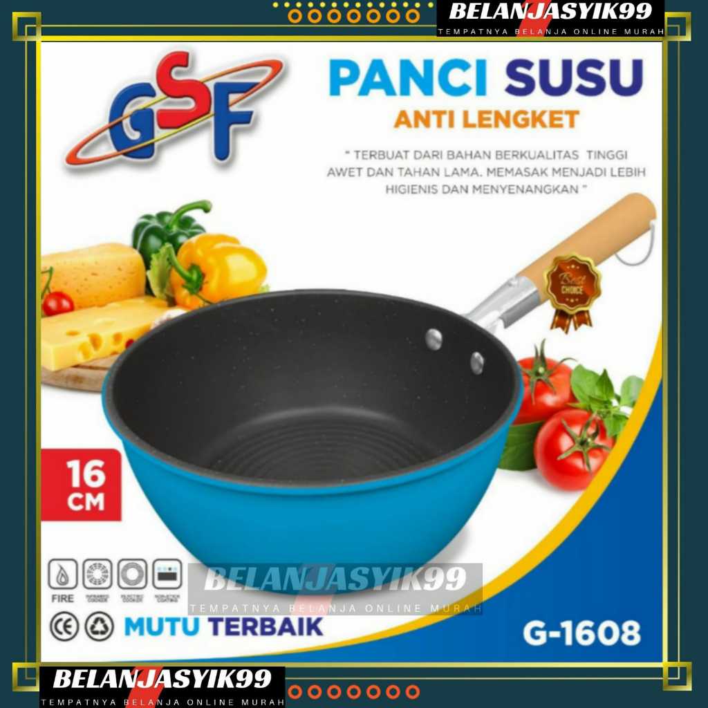 PANCI SUSU 16CM GSF G 1608 / PANCI ENAMEL ANTI LENGKET  / PANCI REBUS MASAK AIR / PANCI MIE INSTANT 