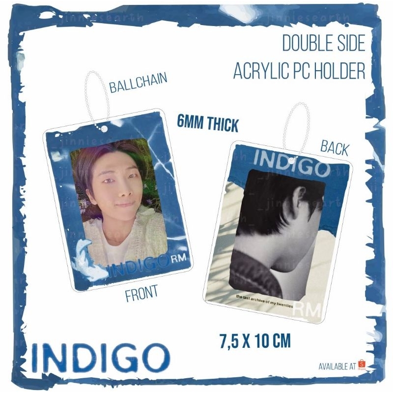 [Jinnie's_Earth] INDIGO RM ACRYLIC PC HOLDER | CAHOL AKRILIK | INDIGO | RM | KIM NAMJOON | CAHOL BTS