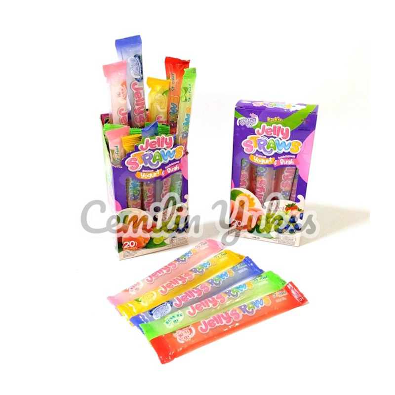 

Jelly Straws Yogurt & Buah 400g Jeli Agar Rasa Yogurt Dan Buah KioKio Jelly Straws