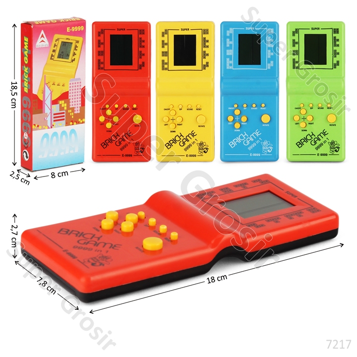 Game Brick Portabel 9999 Level - Mainan Tetris Jadul - Game Elektronik Nostalgia