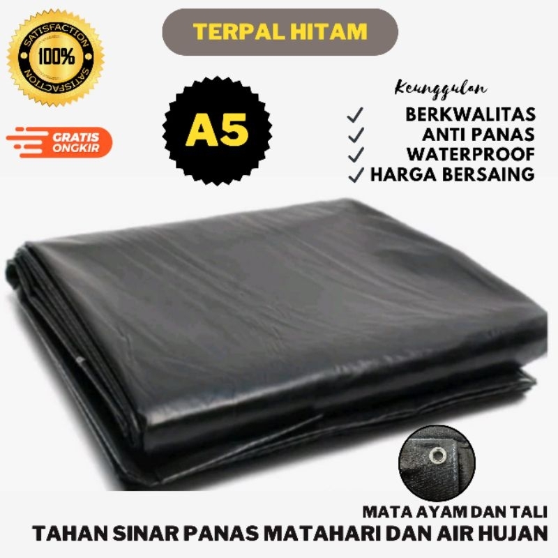 TERPAL HITAM A5 UKURAN 4x6 4x5 4x4 waterproof