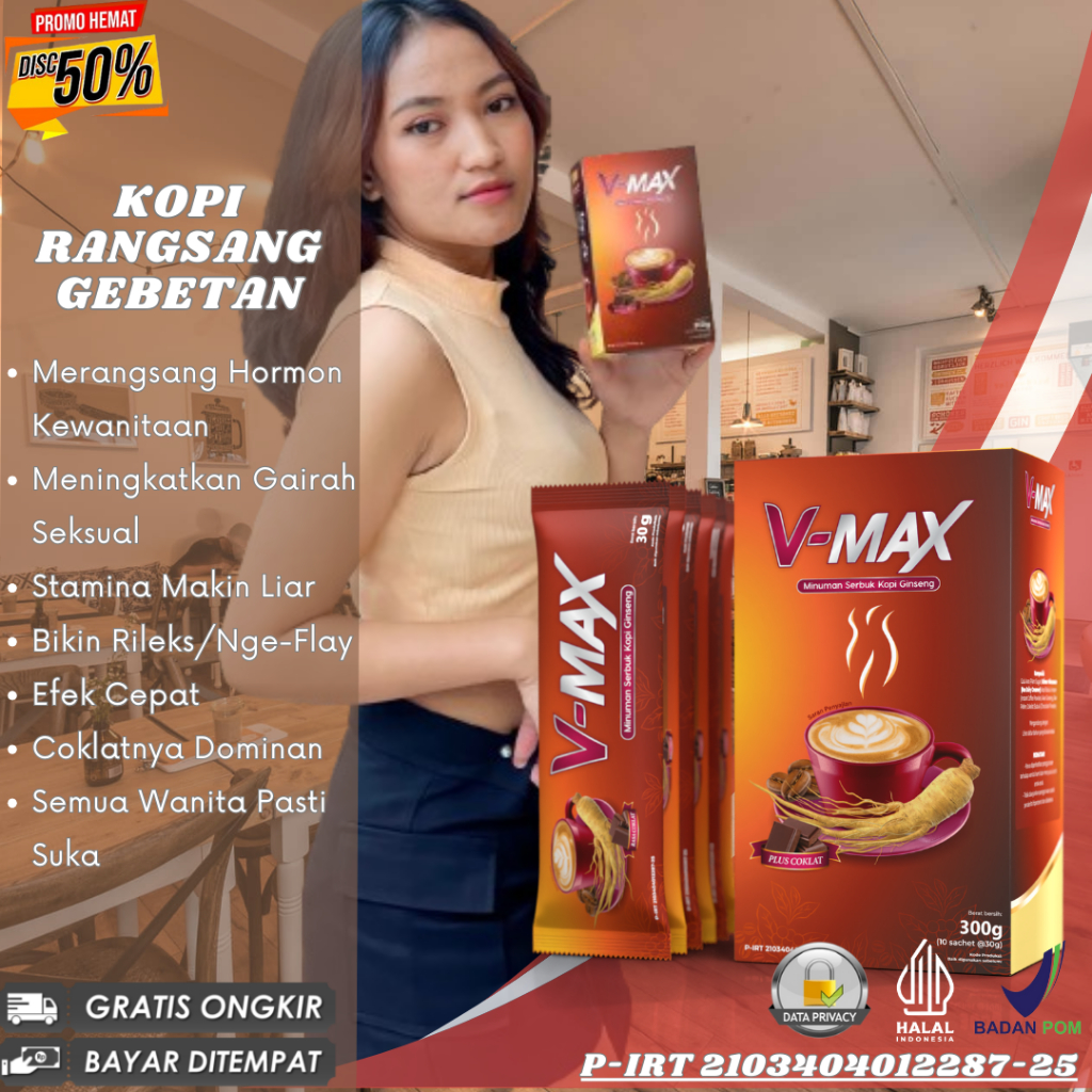 

V-MAX Kopi Stamina Wanita Penambah gairah sexsual wanita Tahan Lama Semalaman