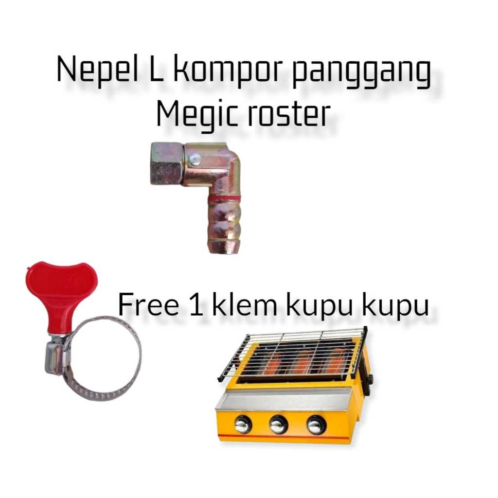 Nepel L Roaster Drat Dalam Sambungan Selang Kompor Gas Panggangan Sosis