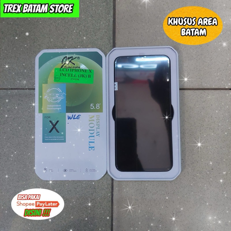 TOUCHSCREEN LCD SET IPHONE X BLACK [ BATAM ]