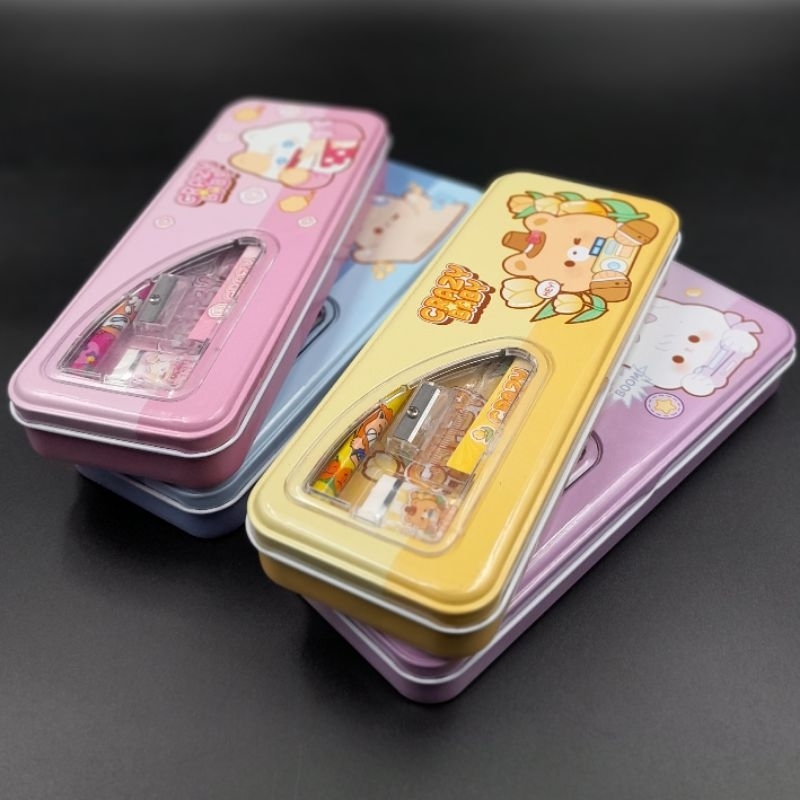 

KOTAK PENSIL KALENG +ISI