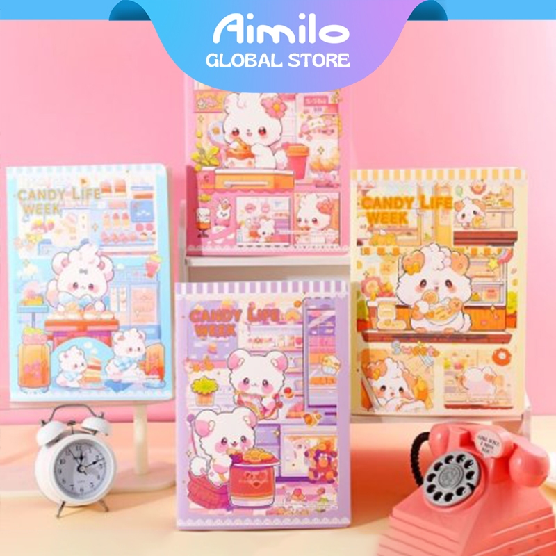 

[READY] Aimilo Notebook B5 Buku Diary Aesthetic Buku Jurnal Buku Catatan Buku Note Stiker Buku Tulis Aesthetic 36 Lembar