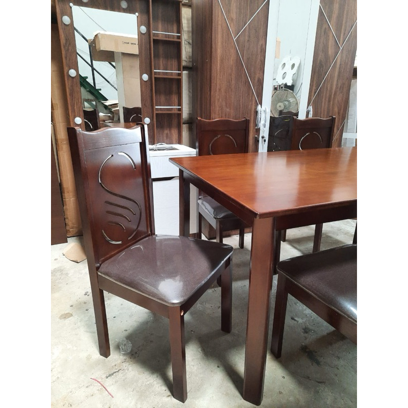 MEJA KURSI MAKAN KAYU ASLI DUDUKAN BUSA