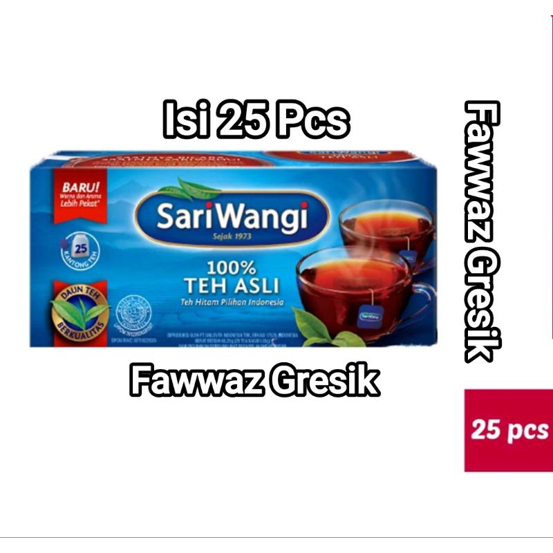 

Sariwangi Teh Celup isi 25 kantong teh hitam celup asli 100% / Teh Celup Sariwangi isi 25 kantong teh hitam celup asli 100%