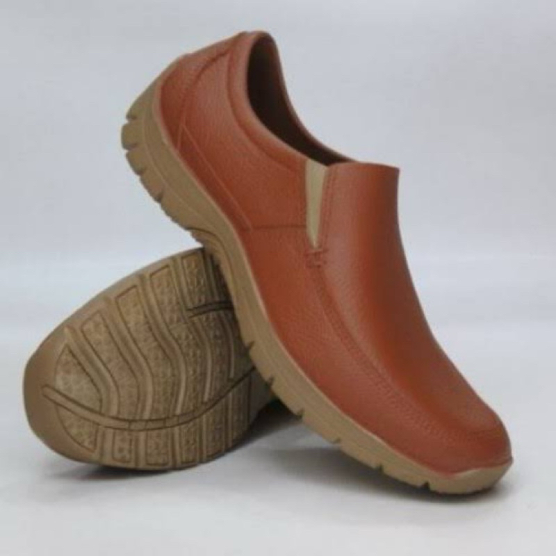 [OBRAL] SEPATU PANTOFEL KARET PRIA ATT AWK 578 COKLAT MUDA