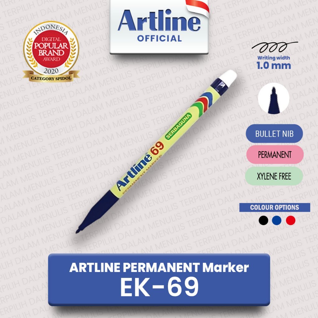 

ARTLINE Spidol Permanent Serbaguna Marker EK-69 WARNA BLACK