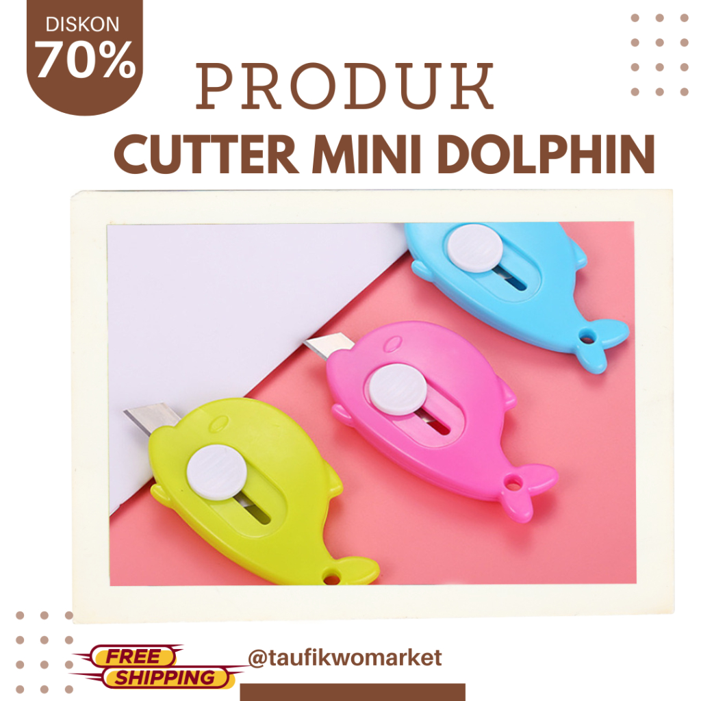 

PISAU MINI PEMBUKA UNBOXING PAKET||PISAU CUTTER MINI MODEL DOLPHINE LUCU