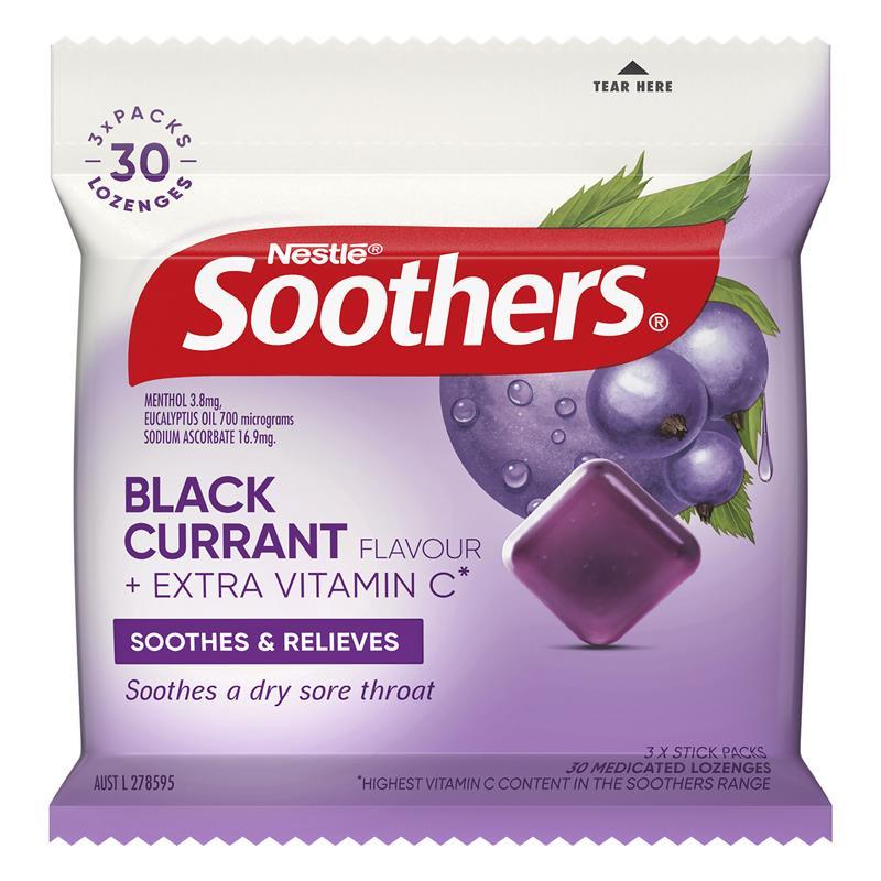 

Soothers Blackcurrant 3x10 Lozenge Multipack