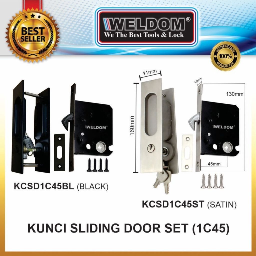 HANDLE TANAM TARIKAN PINTU KUNCI PINTU GESER SLIDING DOOR SET SUS 304